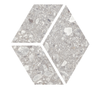 Santiago Light Gray 3D Hex Mosaic Rectified