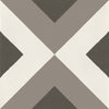 D_Segni Chalk/Mud/Midnight/Sand Blend 8x8 Double Diamond Decorative Tile Matte