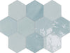 Zellige Hexa Aqua 4x5 Hexagon Field Tile Glossy
