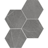 Love Affairs Petra Charcoal 8x9 Hexagon Field Tile Matte