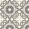 D_Segni Chalk/Midnight/Shadow/Smoke Blend 8x8 Parisian Decorative Tile Matte