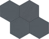 Rhyme and Reason Indigo 4x5 Hexagon Ripple Mix Field Tile