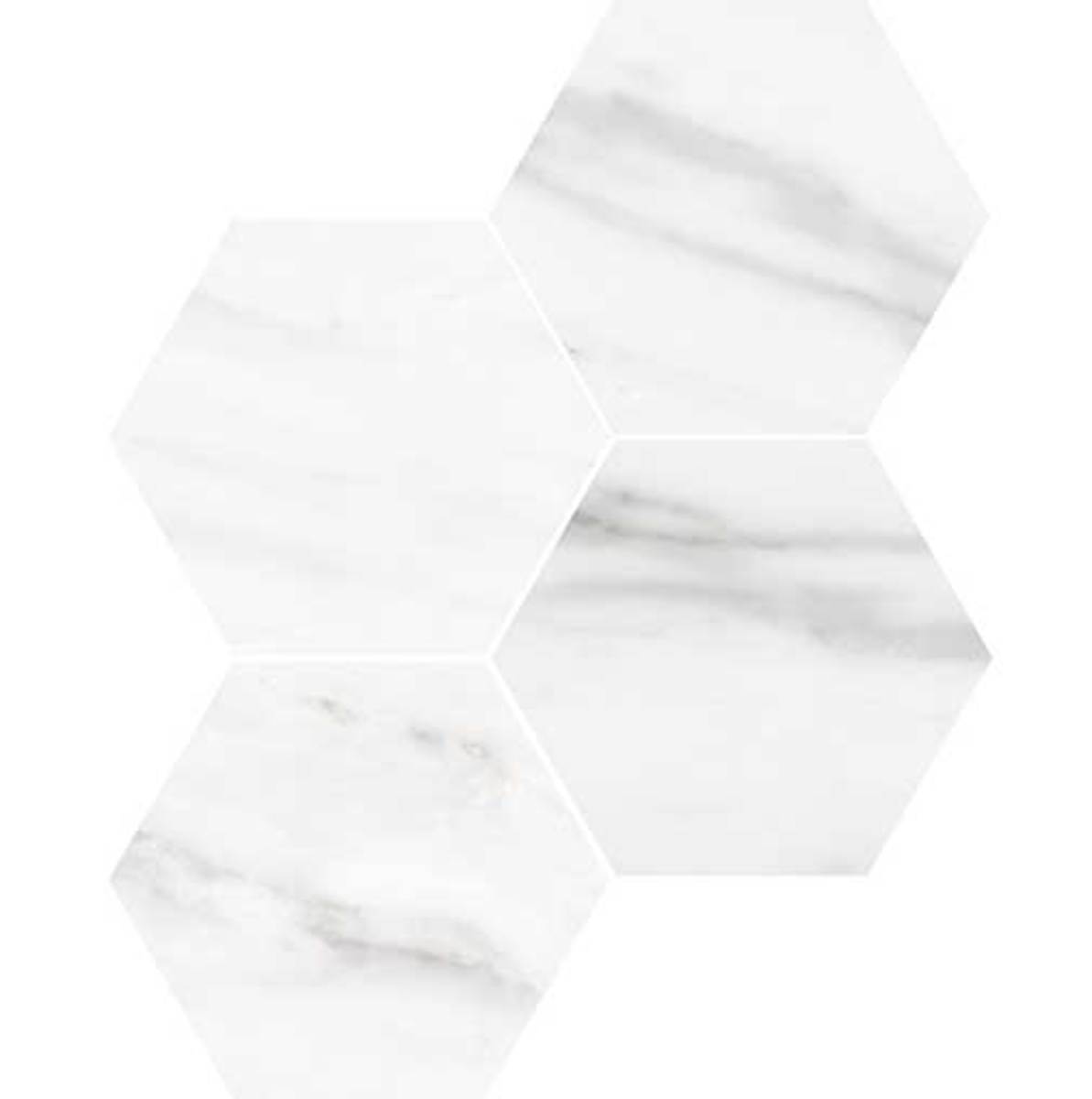 Love Affairs Calacatta 8x9 Hexagon Field Tile Matte