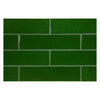 TrueTones Ceramics Lauren Green Crackle 2x8 Zelli Field Tile Crackle