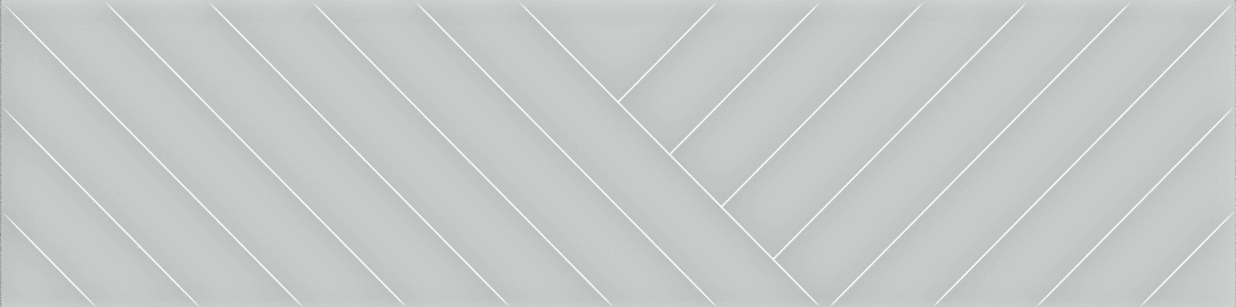 Opal 3D Light Gray 3x12 Knot Decorative Tile Glossy