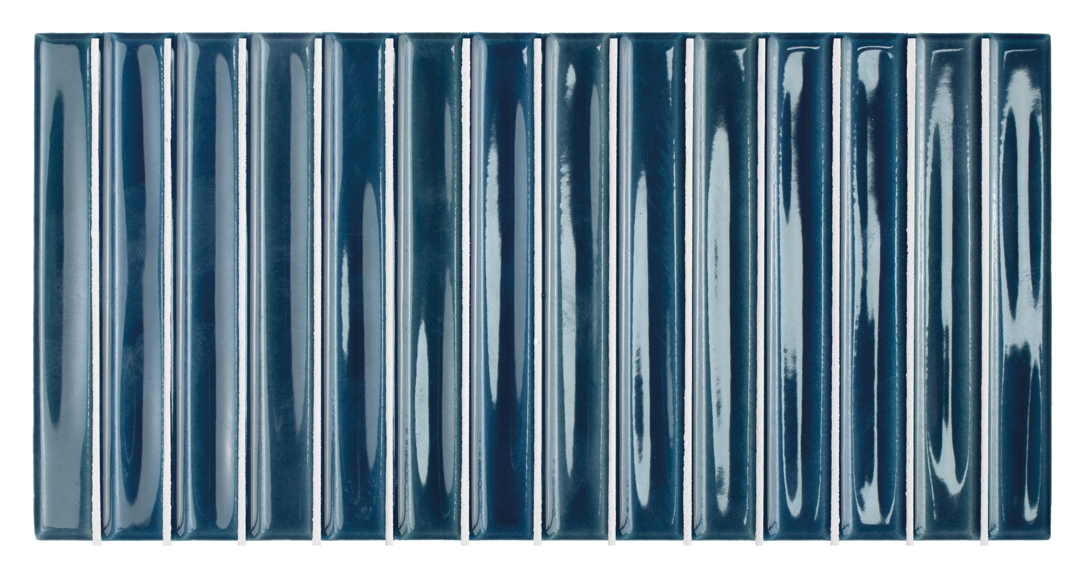 Colour Notes Indigo 5x10 Bars Decorative Tile Glossy