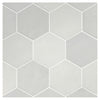 TrueTones Porcelain 16 Shades Of Cashmere Grey Matte 5-1/2" Hexagon