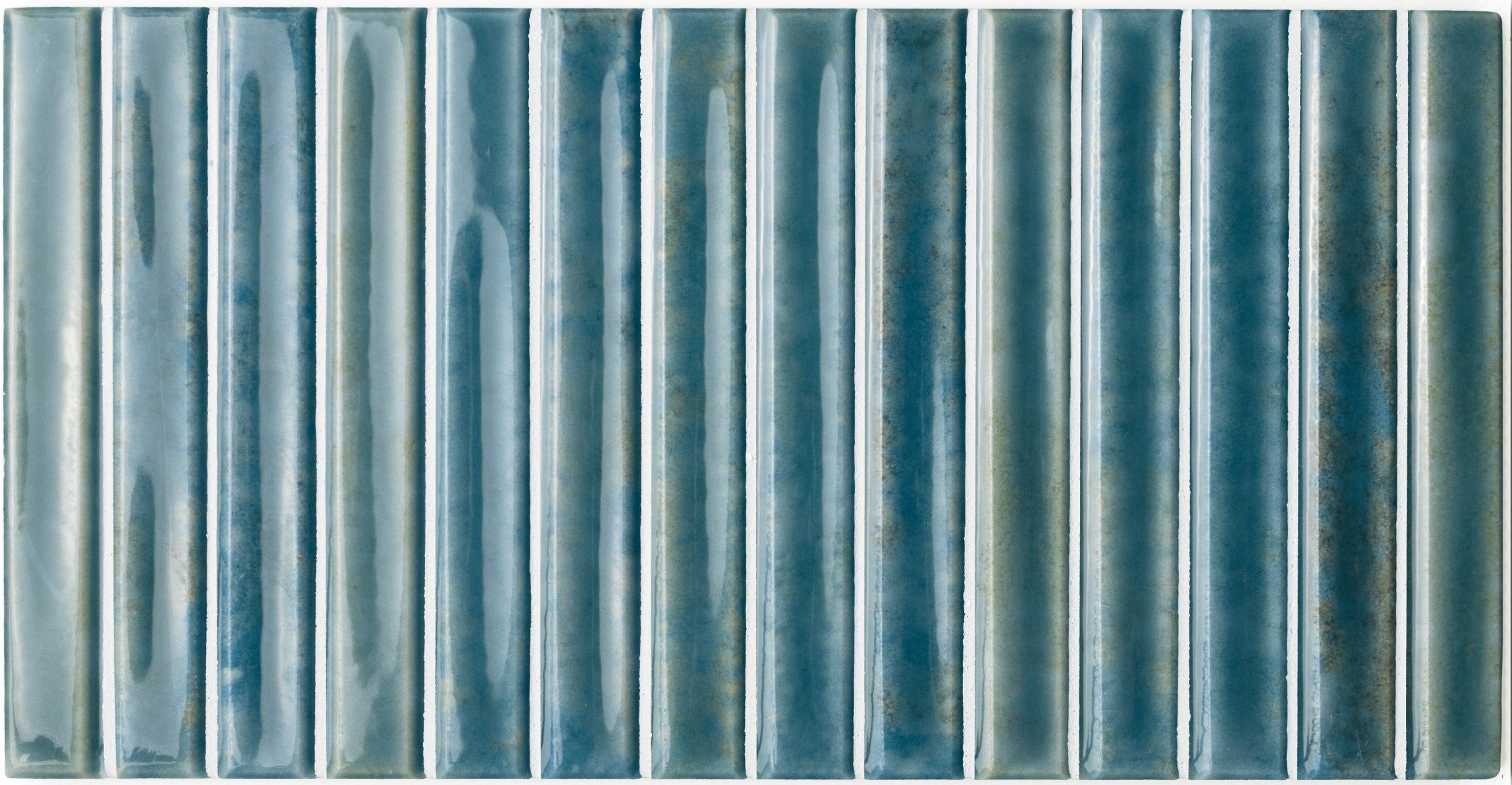 Potters Prusian 5x10 Bars Decorative Tile Glossy