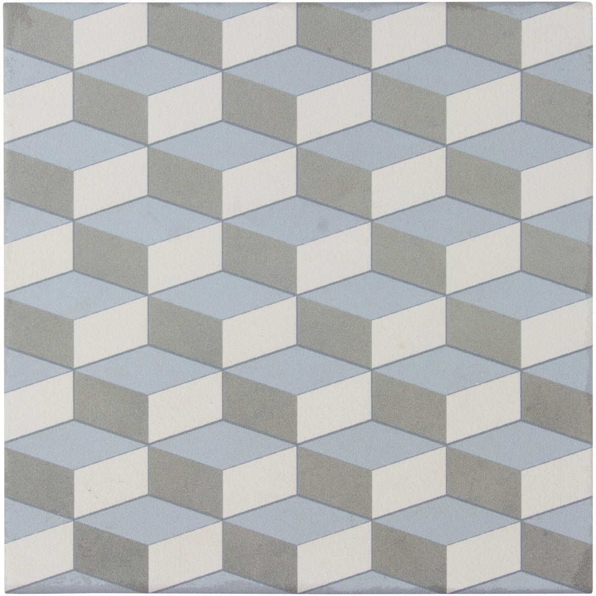 Encaustic Echoes Lapis 8x8 Trek Decorative Tile