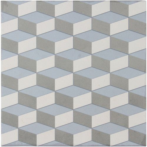 Encaustic Echoes Lapis 8x8 Trek Decorative Tile