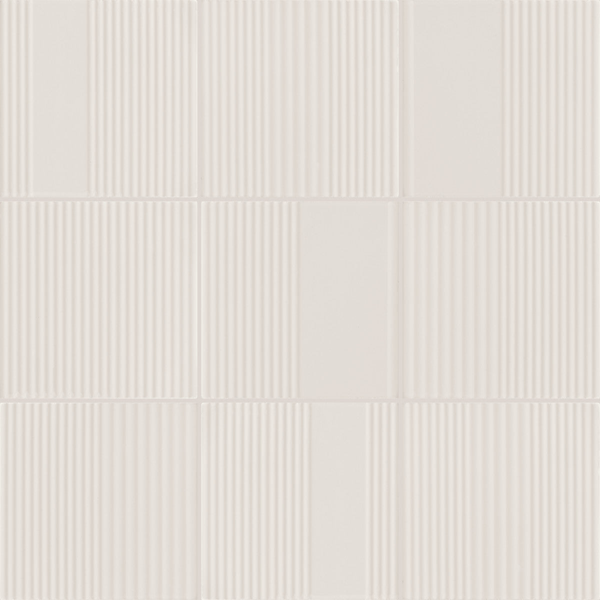 Rhyme and Reason Bone 6x6 Square Ripple Field Tile