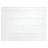 TrueTones Ceramics Light White Gloss 2x8 Zelli Field Tile Gloss