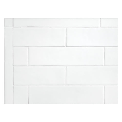 TrueTones Ceramics Light White Gloss 2x8 Zelli Field Tile Gloss