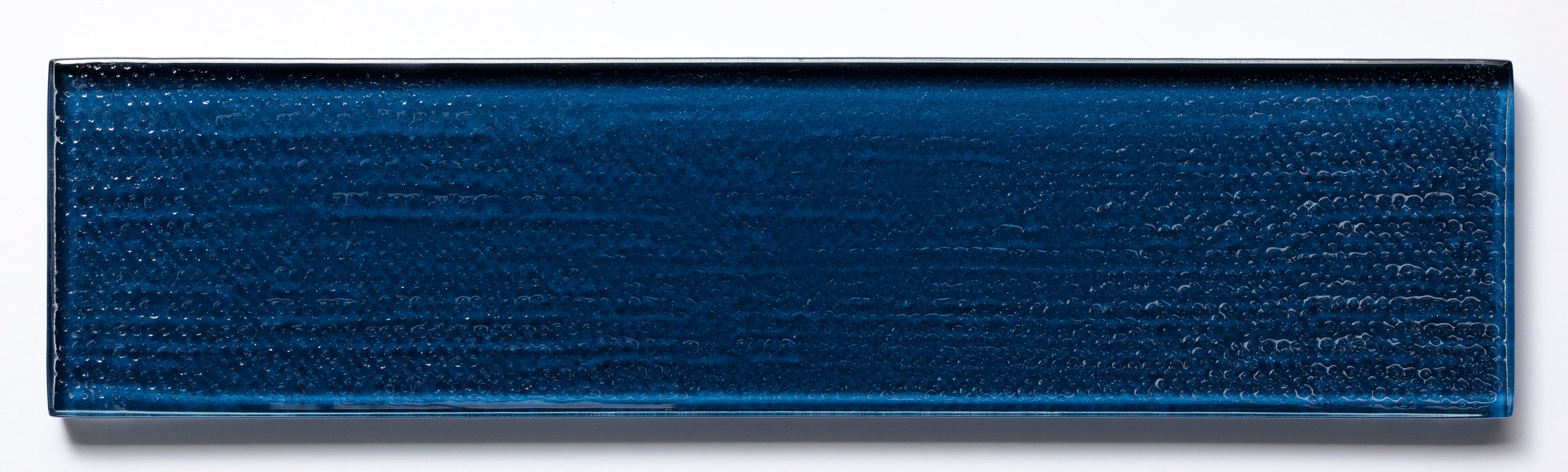 Cascade Glass Midnight 2x8 Field Tile Textured