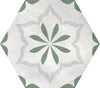 Eden Green 5-1/2x6 Hexagon Deco Matte