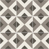 D_Segni Chalk/Mud/Midnight/Sand Blend 8x8 Double Diamond Decorative Tile Matte