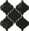 Playscapes Pitch Black 6" Arabesque Wall Tile Glossy