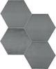 Teramoda Charcoal 6x7 Hexagon Field Tile Glossy