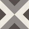 D_Segni Chalk/Midnight/Shadow/Smoke Blend 8x8 Double Diamond Decorative Tile Matte