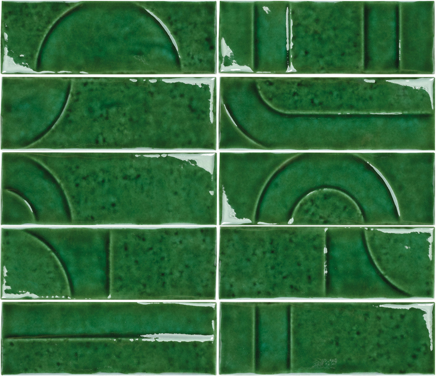 Hammer Emerald 2x6 Decorative Tile Glossy