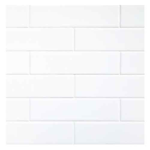 TrueTones Ceramics Light White Gloss 2x8 Field Tile Gloss