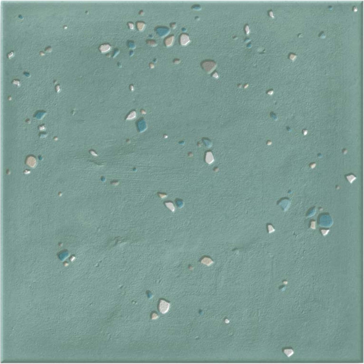 Stardust Teal 6x6 Pebbles Decorative Tile
