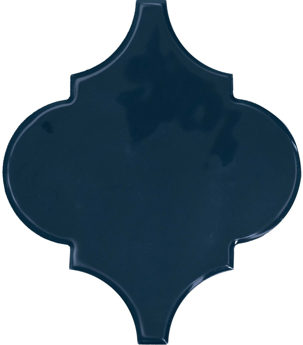 Playscapes Midnight Blue 6" Arabesque Wall Tile Glossy