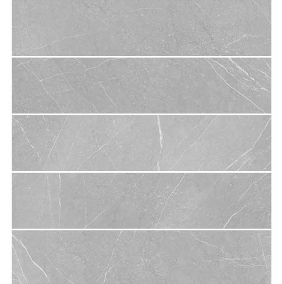 Love Affairs Petra Grey 4x20 Strip Field Tile Matte