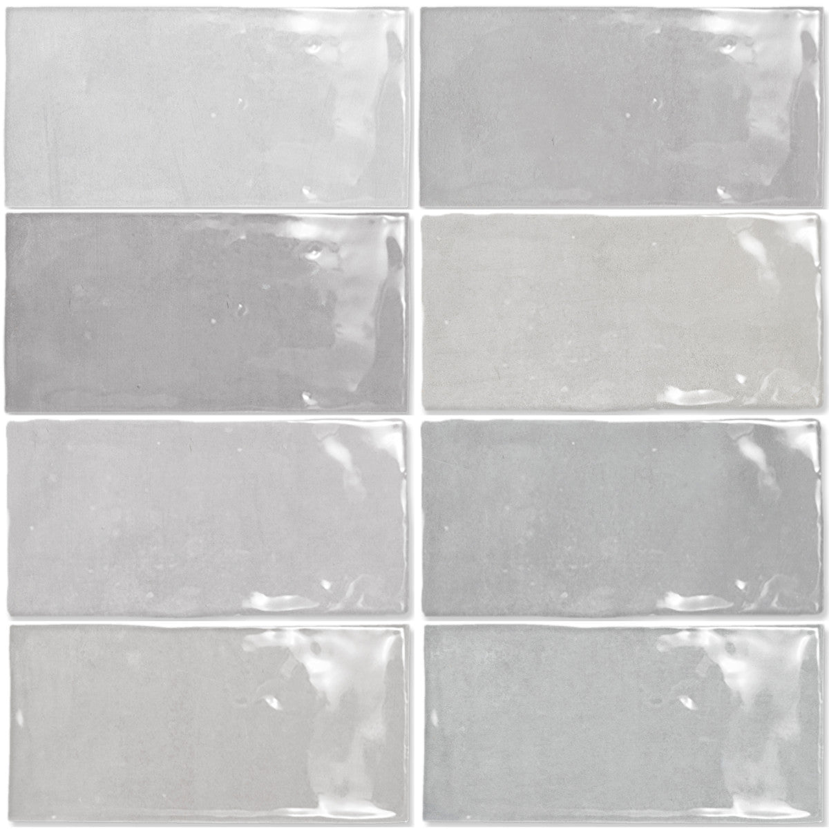 Fez Grey 2x5 Field Tile Glossy