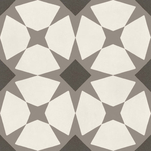 D_Segni Chalk/Mud/Midnight/Sand Blend 8x8 Starlit Decorative Tile Matte