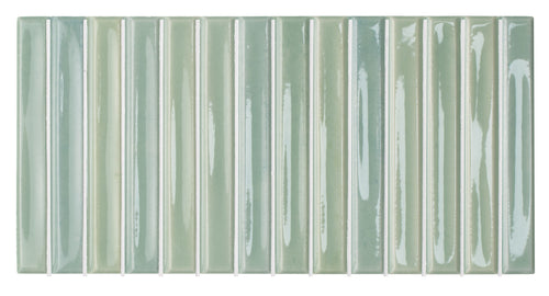 Colour Notes Kiwi 5x10 Bars Decorative Tile Glossy