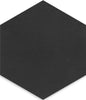 Basalt Black 10" Hexagon Field Tile Honed