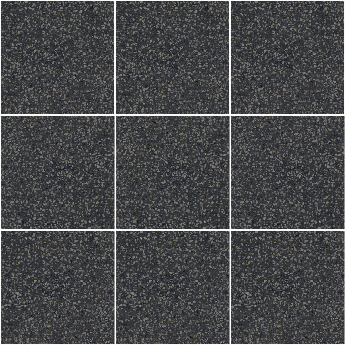 D_Segni Terrazzo Black 8x8 Field Tile Matte