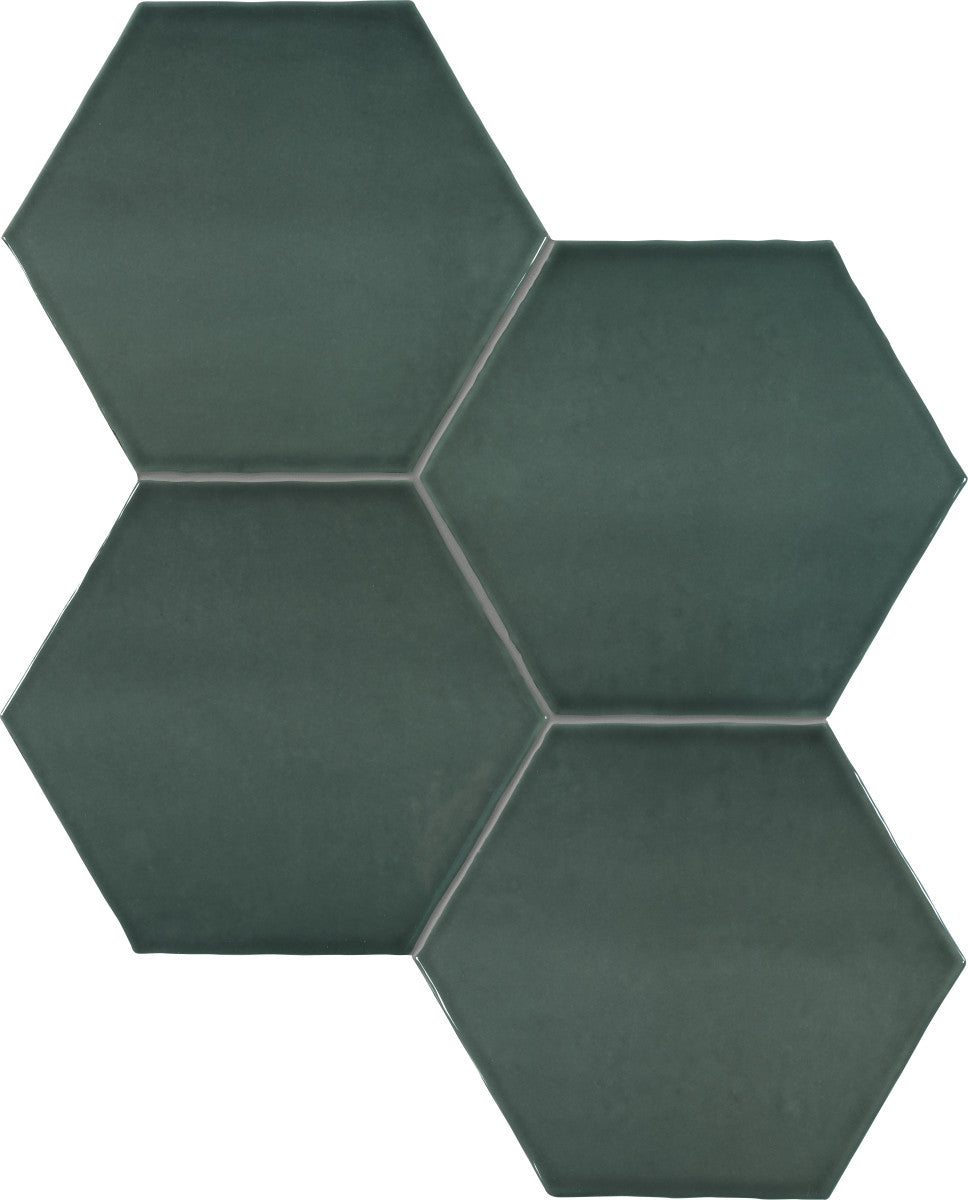 Teramoda Emerald 6x7 Hexagon Field Tile Glossy