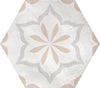 Eden Ivory 5-1/2x6 Hexagon Deco Matte