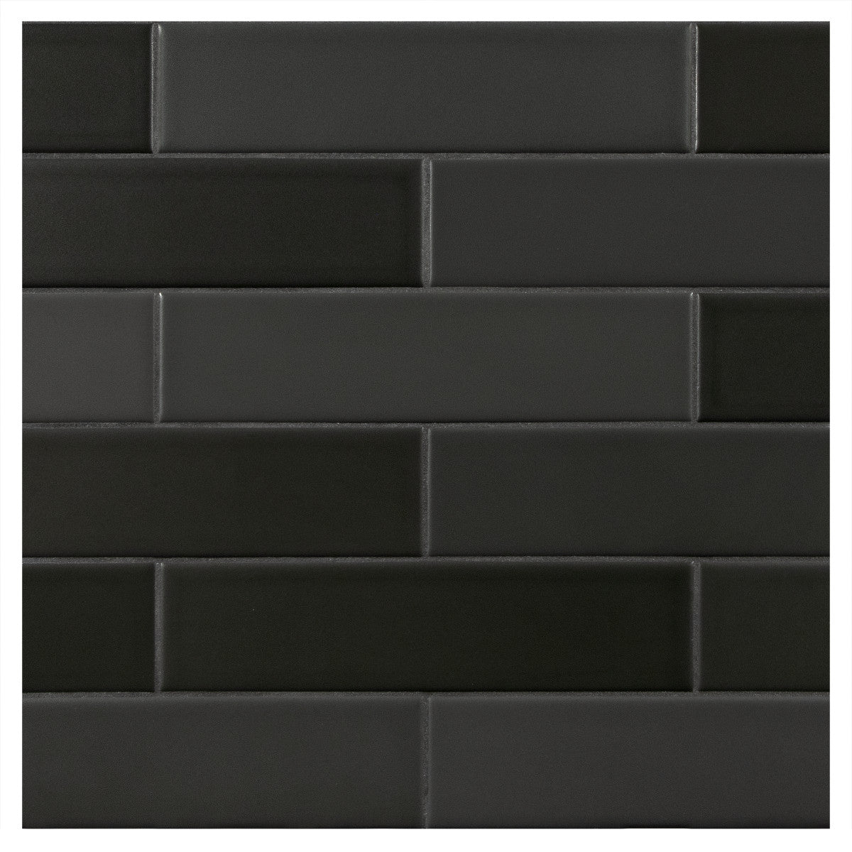 TrueTones Porcelain 16 Shades Of Black  Matte 2-1/2x10 Field Tile