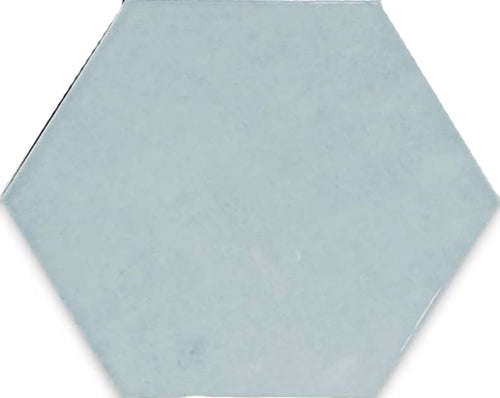Zellige Hexa Aqua 4x5 Hexagon Field Tile Glossy