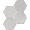 Love Affairs Concrete Light Grey 8x9 Hexagon Field Tile Matte