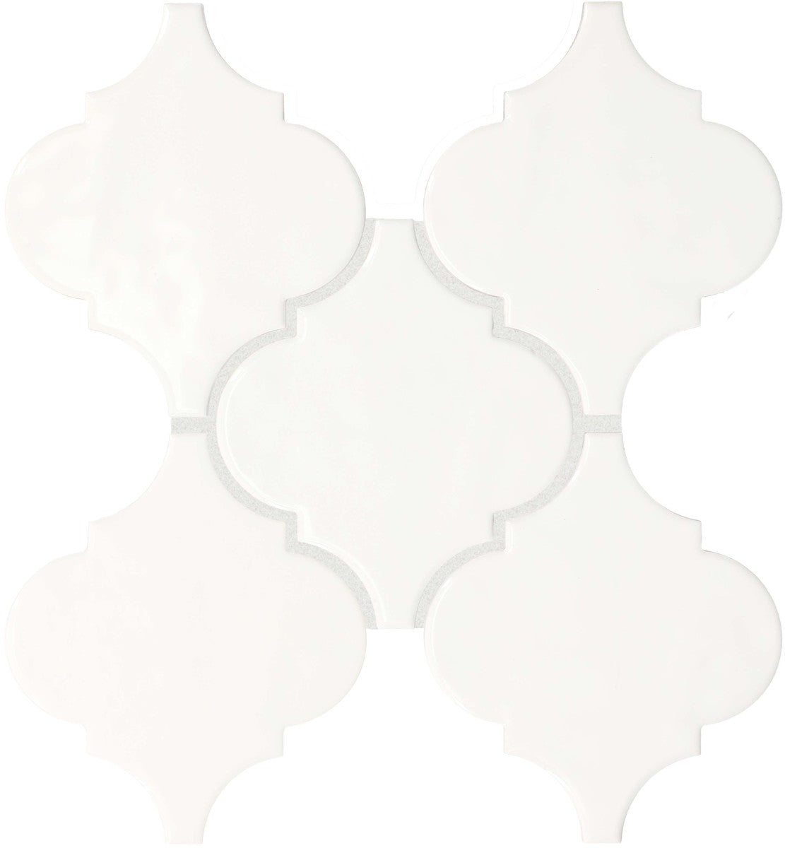 Playscapes Meringue 6" Arabesque Wall Tile Glossy
