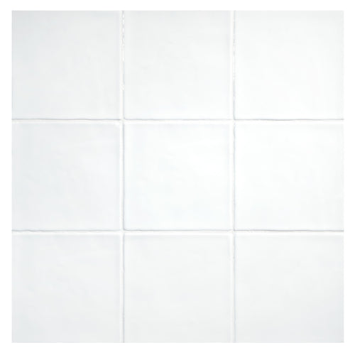 TrueTones Ceramics Light White Gloss 4-1/2x4-1/2 Zelli Field Tile Gloss