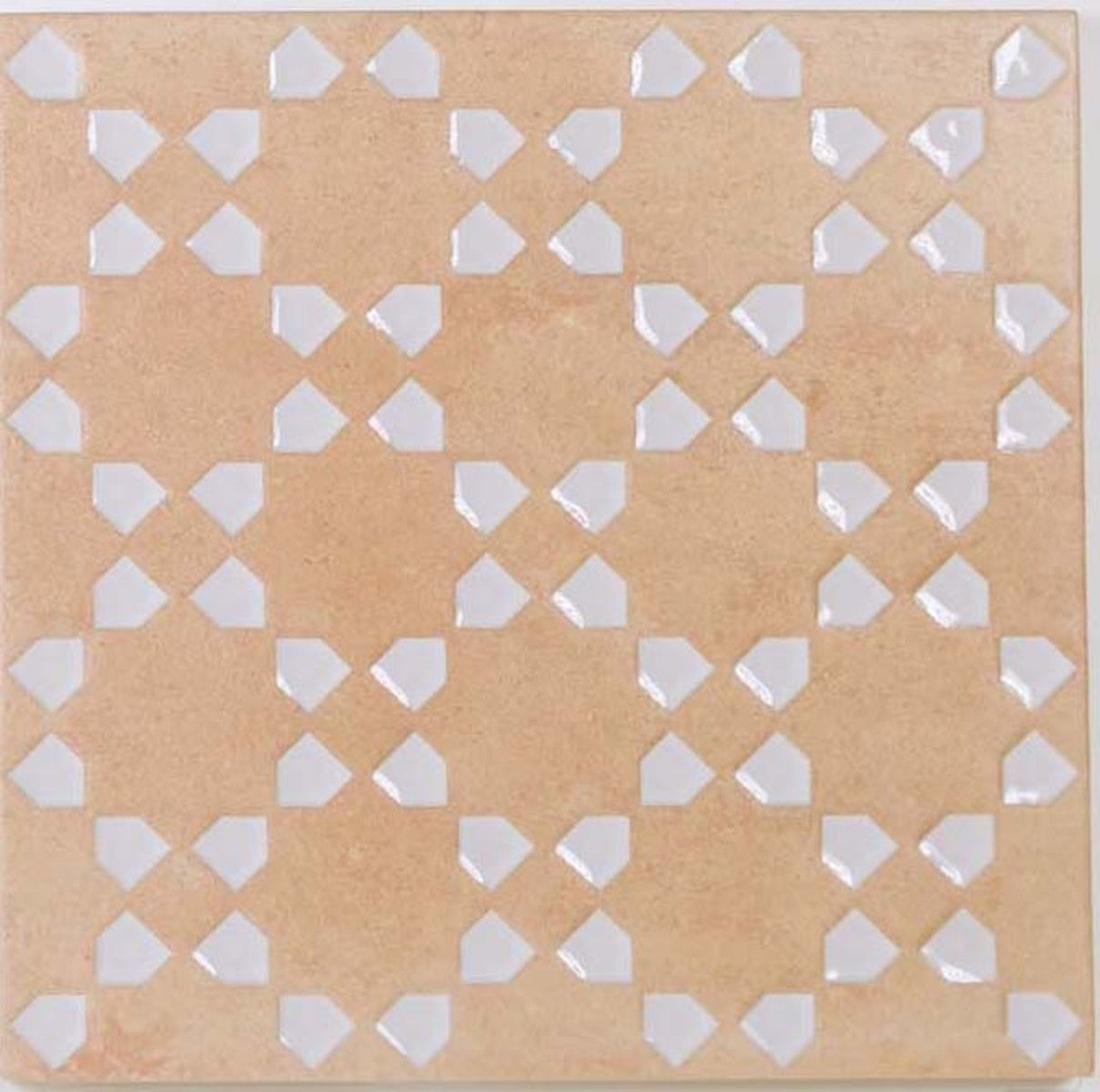 Bejmat Biscuit White 6x6 Decorative Tile Matte