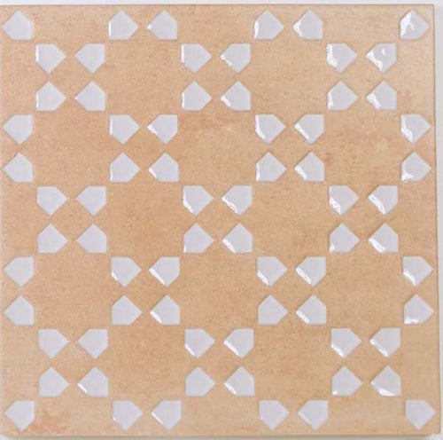 Bejmat Biscuit White 6x6 Decorative Tile Matte