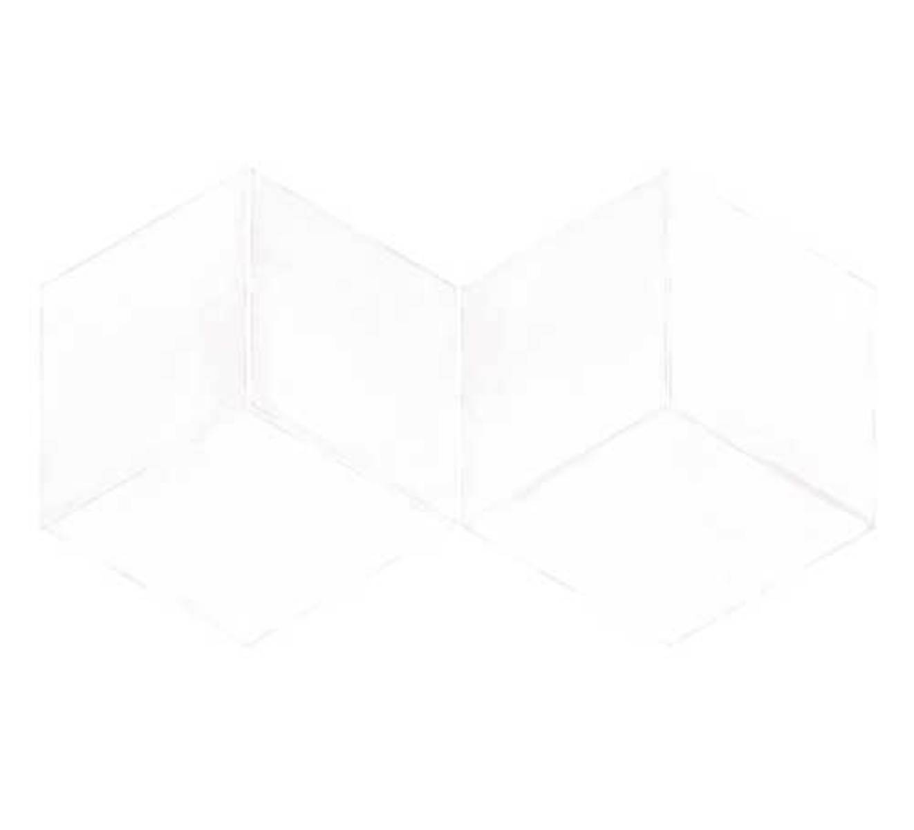 Mud Pure White 6x10 Diamond Field Tile Matte