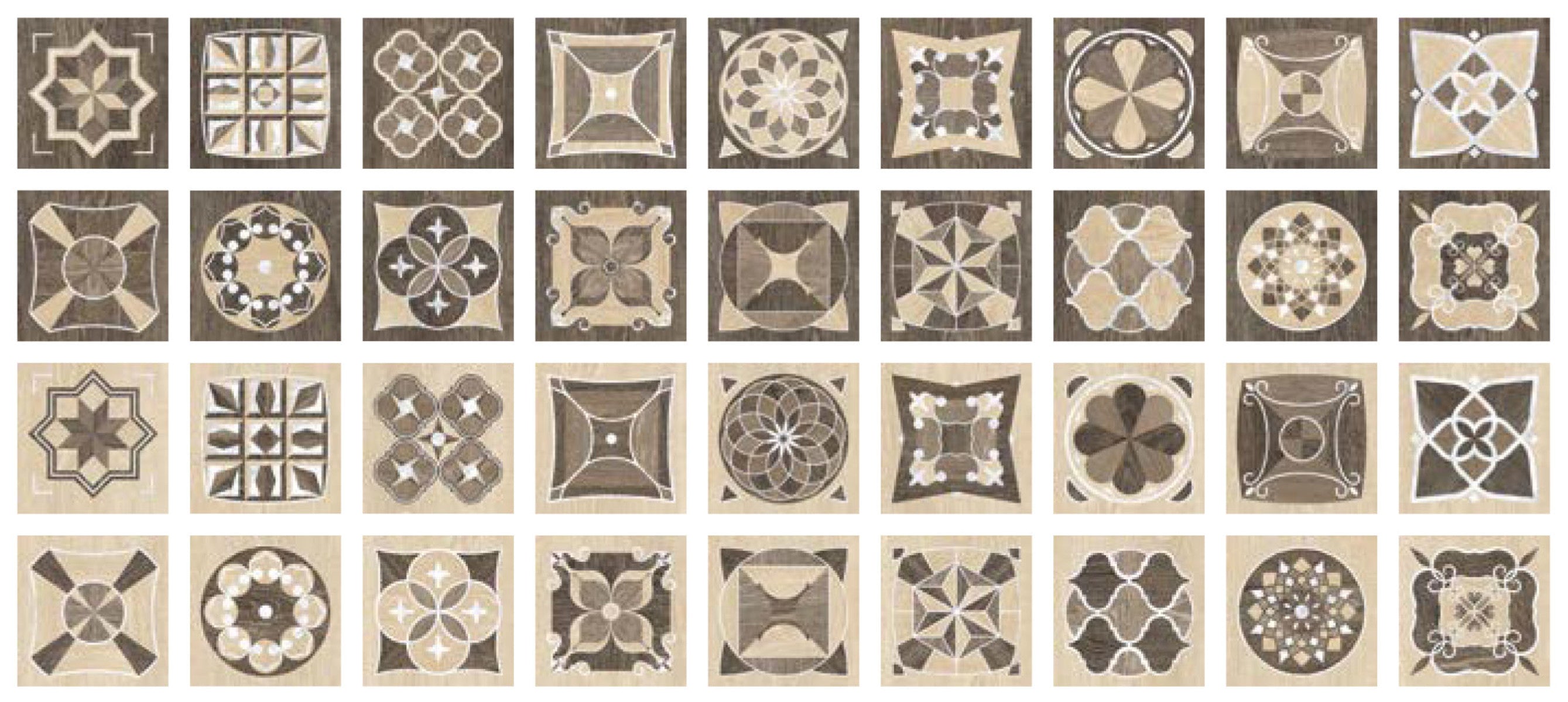Meet Tarsia 8x8 Tarsia Decorative Tile Matte Rectified