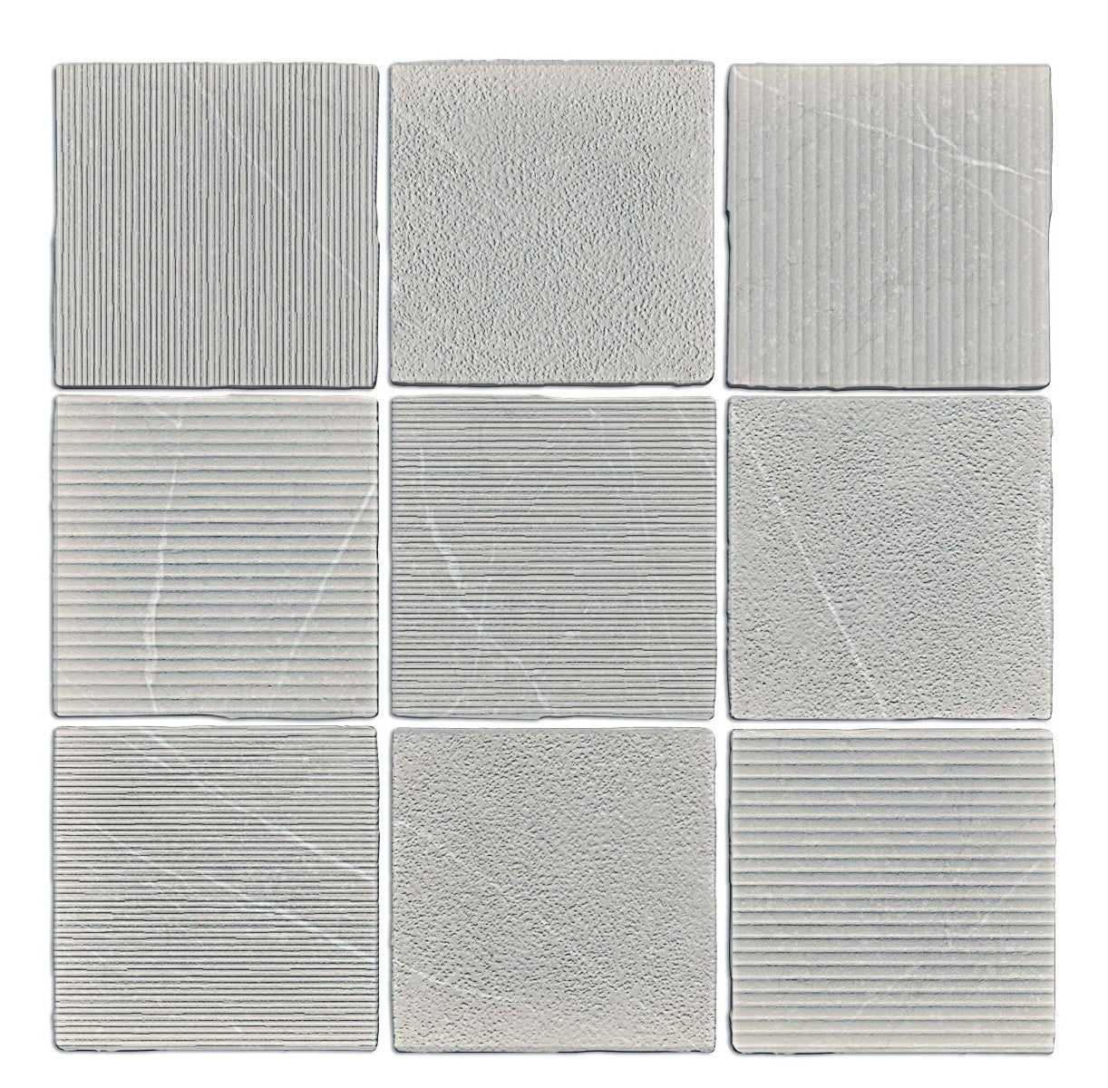 Gea Grey 5x5 Carved Decorative Tile Matte