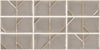Yoko Pewter 3x5 Origami Decorative Tile