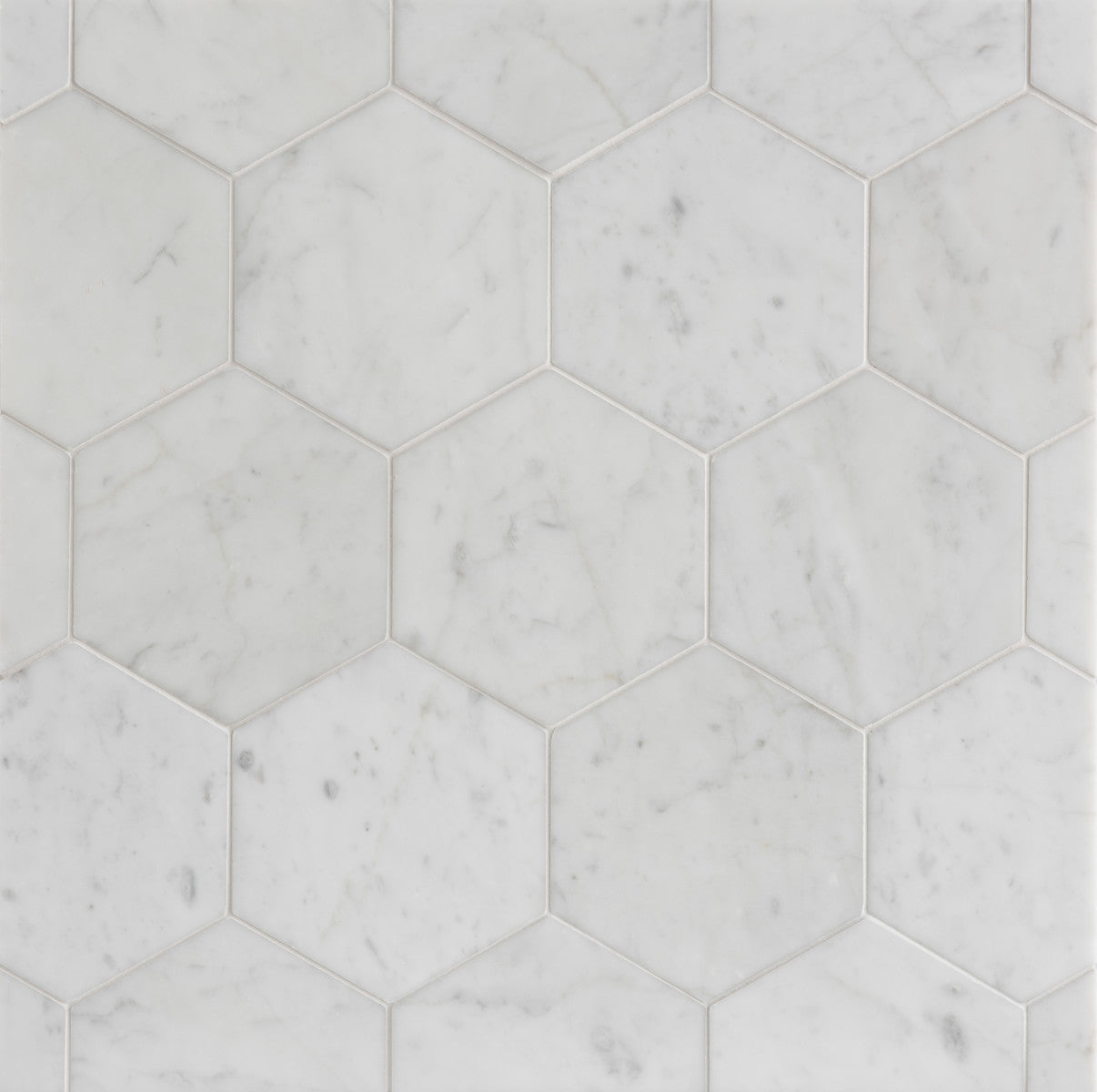Ellington Carrara 5" Hexagon Honed