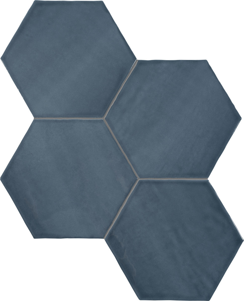 Teramoda Ink 6x7 Hexagon Field Tile Glossy