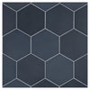 TrueTones Porcelain 16 Shades Of Twilight Blue Matte 5-1/2" Hexagon