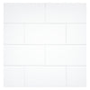 TrueTones Ceramics Light White Gloss 2x8 Field Tile Gloss